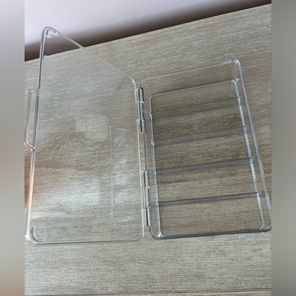 Plastic Stackable Eyeglass Case Storage Organizer with Hinged Lid - Picture 3 of 6